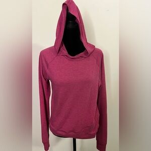 Danskin lightweight dark pink hoodie long sleeve, thumb holes in wrists soft S